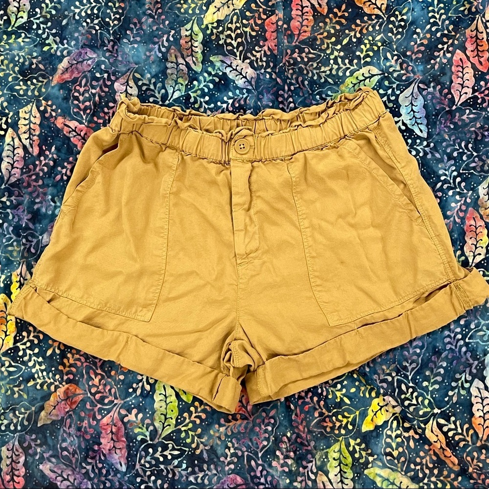 aerie high waist Paper bag shorts size small